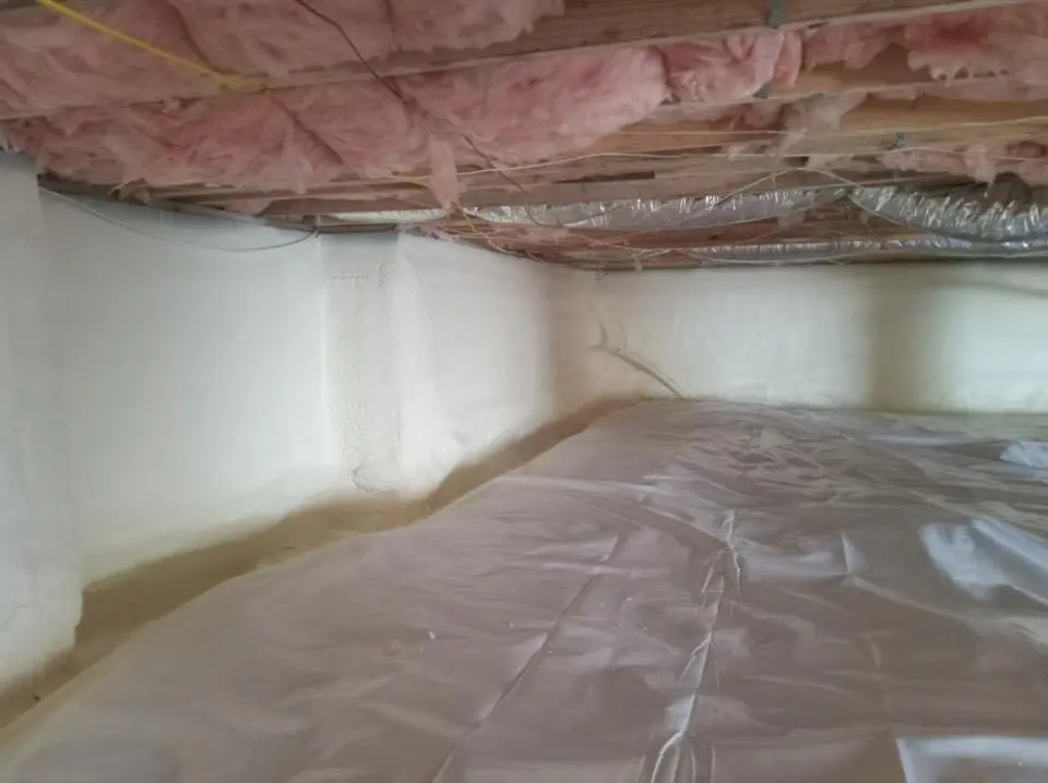 Crawl space encapsulation with closed-cell spray foam for Spray Foam Roofing in Shawano